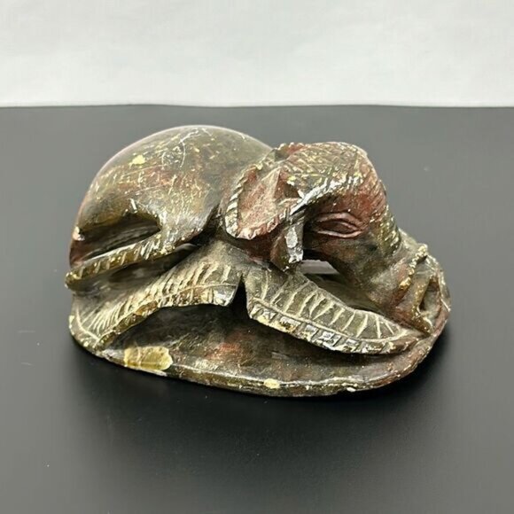 Other - Vintage Egyptian Scarab Stone Carved Apis Bull Head Scarab with hieroglyphics